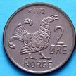 Монета Норвегии 2 эре 1972 год. Глухарь