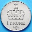 Монета Норвегии 1 крона 1975-1985 год.