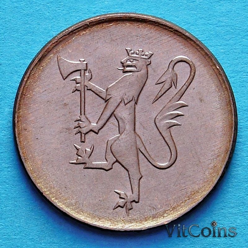 Монета Норвегия 5 эре 1982 год.