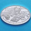 Монета Польши 10 злотых 2010 год. Грюнвальдская битва. Серебро.