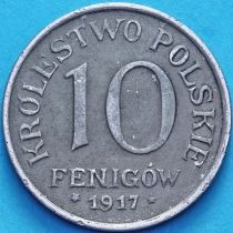 Польша 10 фенигов 1917 год. №3