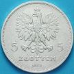 Серебряная монета Польши 5 злотых 1928 год. Ника. Серебро