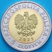 Монета Польша 5 злотых 2023 год. Канал через Вислинскую косу