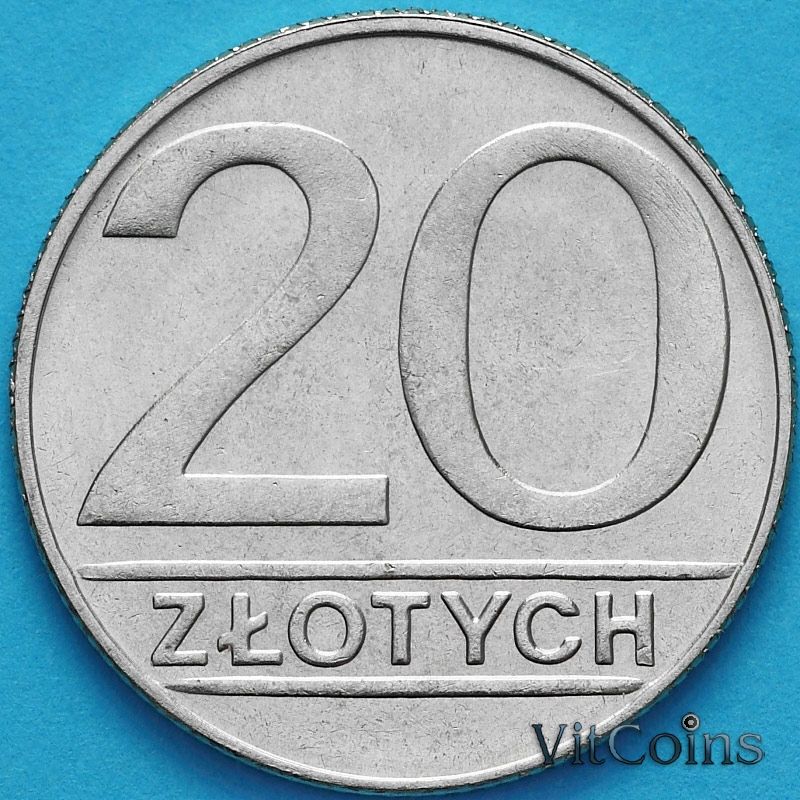 Монета Польша 20 злотых 1990 год.