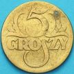 Монеты Польша 5 грошей 1923 год. F