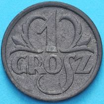 Польша 1 грош 1939 год. Немецкая Оккупация