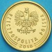 Монета Польша 1 грош 2018 год.