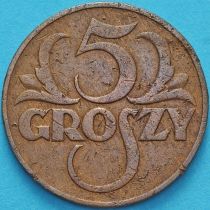 Польша 5 грошей 1935 год.