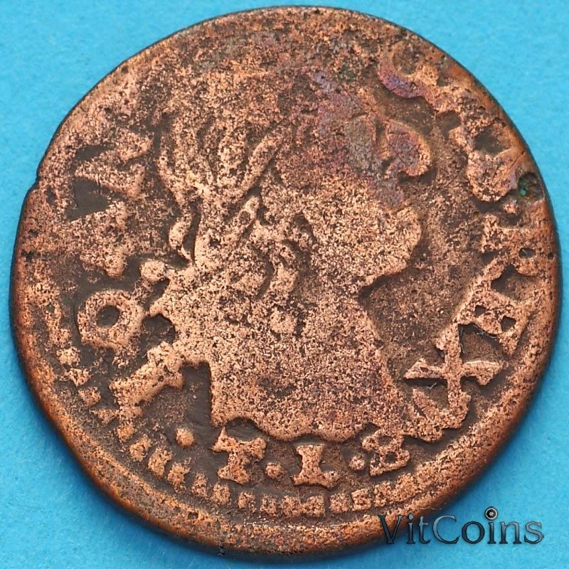 Монета Польша 1 солид 1659-1667 год. 