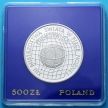 Монета Польши 500 злотых 1986 год. Чемпионат мира по футболу-86. Серебро