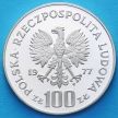 Монета Польши 100 злотых 1977 год. Зубр. Серебро