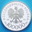 Монета Польши 100000 злотых 1991 год. Битва при Нарвике. Серебро.