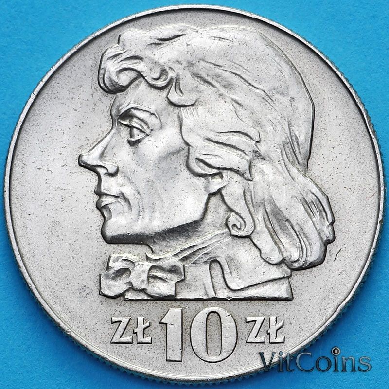 Монета Польша 10 злотых 1969 год. Тадеуш Костюшко. aUNC