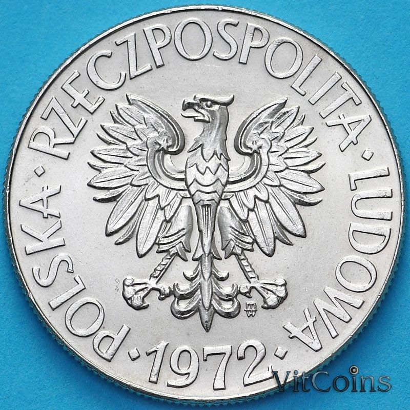 Монета Польша 10 злотых 1972 год. Тадеуш Костюшко. UNC