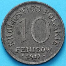 Польша 10 фенигов 1917 год. 