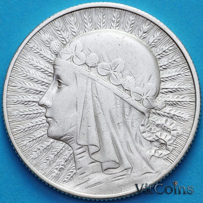 Монета Польши 5 злотых 1932 год. Ядвига