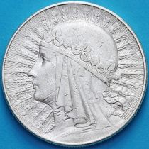 Польша 10 злотых 1932 год. Ядвига. Серебро. Монетный двор Варшава.
