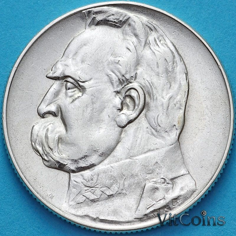 Монета 5 злотых 1936 год. Польша. Пилсудский. №3
