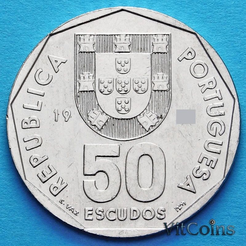 Монета Португалия 50 эскудо 1999 год. Монета Португалия 50 эскудо 1999 год.
