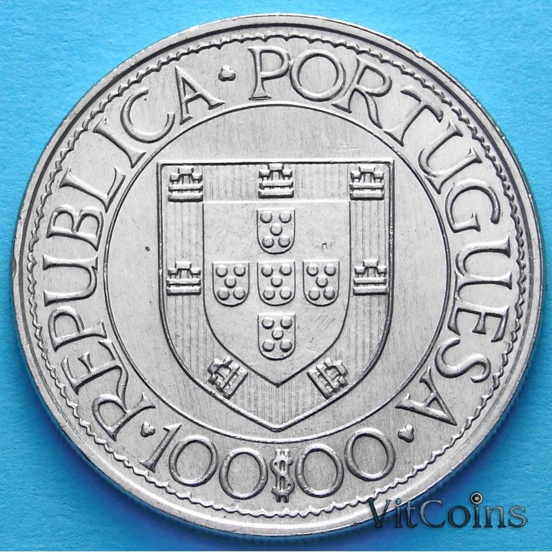 Монета Португалии 100 эскудо 1988 год. Бартоломеу Диаш.