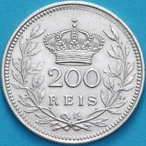 Португалия 200 рейс 1909 год. Серебро.