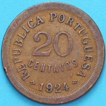 Португалия 20 сентаво 1924 год.