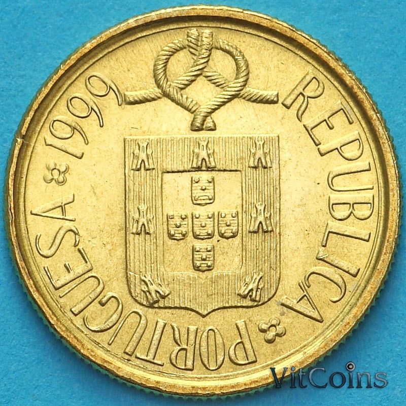 Монета Португалия 1 эскудо 1999 год. Монета Португалия 1 эскудо 1999 год.