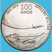 Португалия 2.5 евро 2014 год. 100 лет военной авиации Португалии.