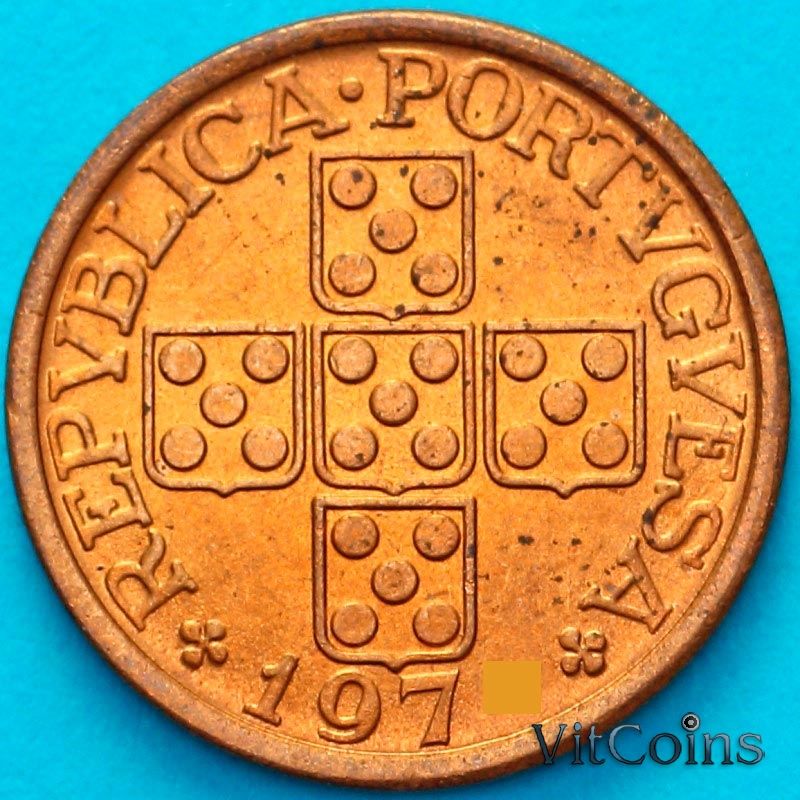 Монета Португалия 20 сентаво 1974 год.