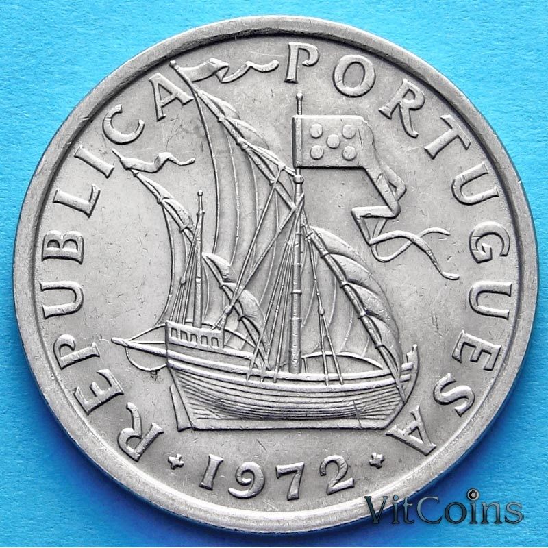 Монета Португалии 10 эскудо 1972 год Монета Португалии 10 эскудо 1972 год