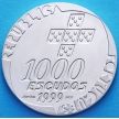 Монета Португалии 1000 эскудо 1999 г. Революция. Серебро