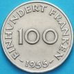Монета Саар 100 франков 1955 год. 