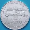 Монета Сан Марино 1000  лир 1989 год. Гран-при Сан-Марино. Серебро.