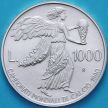 Монета Сан Марино 1000 лир 1990 год. Чемпионат мира по футболу. Серебро.