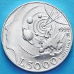 Монета Сан Марино 5000 лир 1999 год. Космос. Серебро.