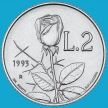 Монета Сан Марино 2 лиры 1993 год. Роза.