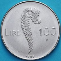 Сан Марино 100 лир 1987 год. 15 лет возобновлению чеканке монет.