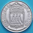 Монета Сан Марино 1 лира 1973 год. Девушка с национальным флагом