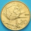 Монета Сан Марино 20 лир 1999 год. Земля.