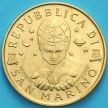 Монета Сан Марино 20 лир 1999 год. Земля.