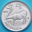 Монета Сан Марино 1 лира 1997 год. Наскальная живопись. Вапити.