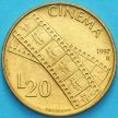 Монета Сан Марино 20 лир 1997 год. Кинематограф.