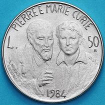Сан Марино 50 лир 1984 год. Пьер и Мария Кюри