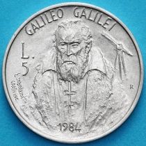 Сан Марино 5 лир 1984 год. Галилео Галилей