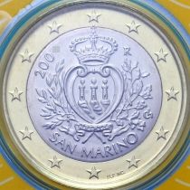 Сан Марино 1 евро 2008 год.  BU