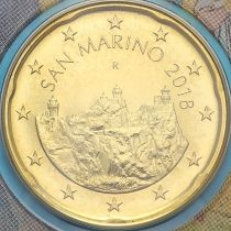 Сан Марино 20 евроцентов 2018 год. BU