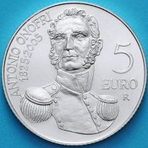 Сан Марино 5 евро 2005 год. Антонио Онофри. Серебро