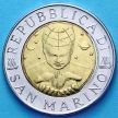Монета Сан Марино 500 лир 1999 год. Исследование Луны. XF