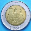 Монета Сан Марино 500 лир 1987 год. UNC