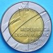 Монета Сан Марино 500 лир 1990 год. 1690 лет Сан Марино UNC